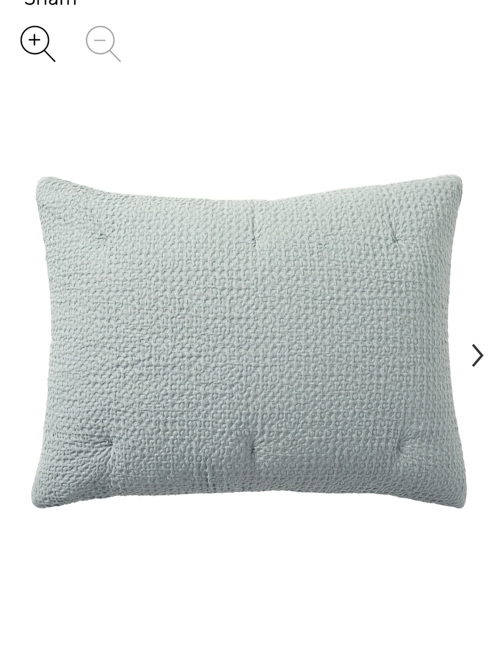 NWT, Pottery Barn- Vintage Washed sham, standard, Cloud Blue